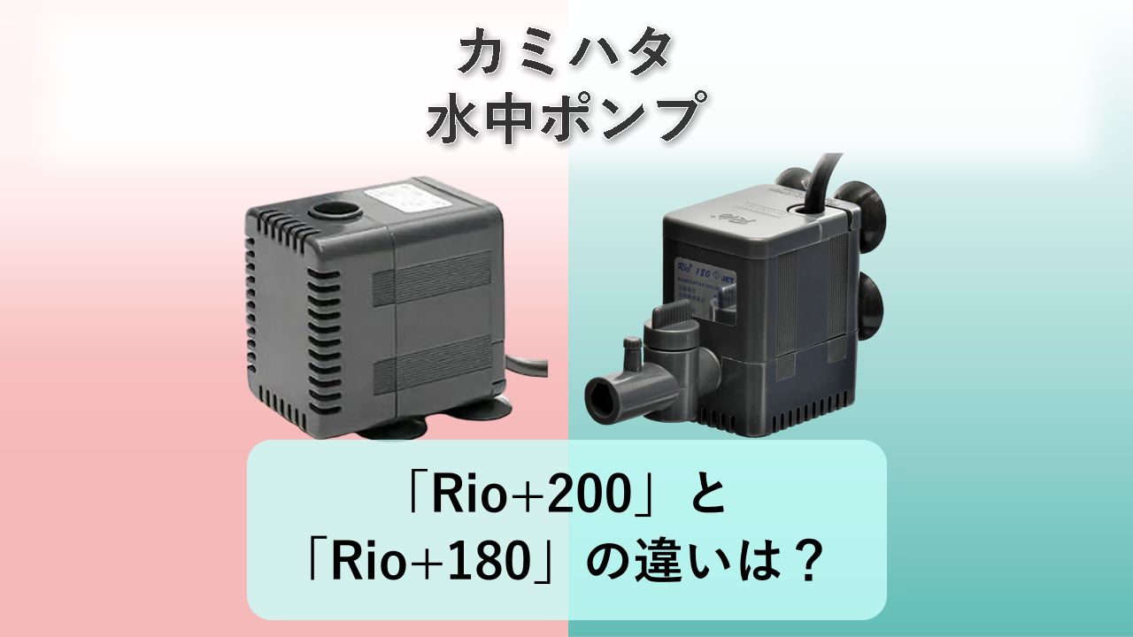 「Rio+200」と「Rio+180」の違いは？【カミハタ 水中ポンプ】