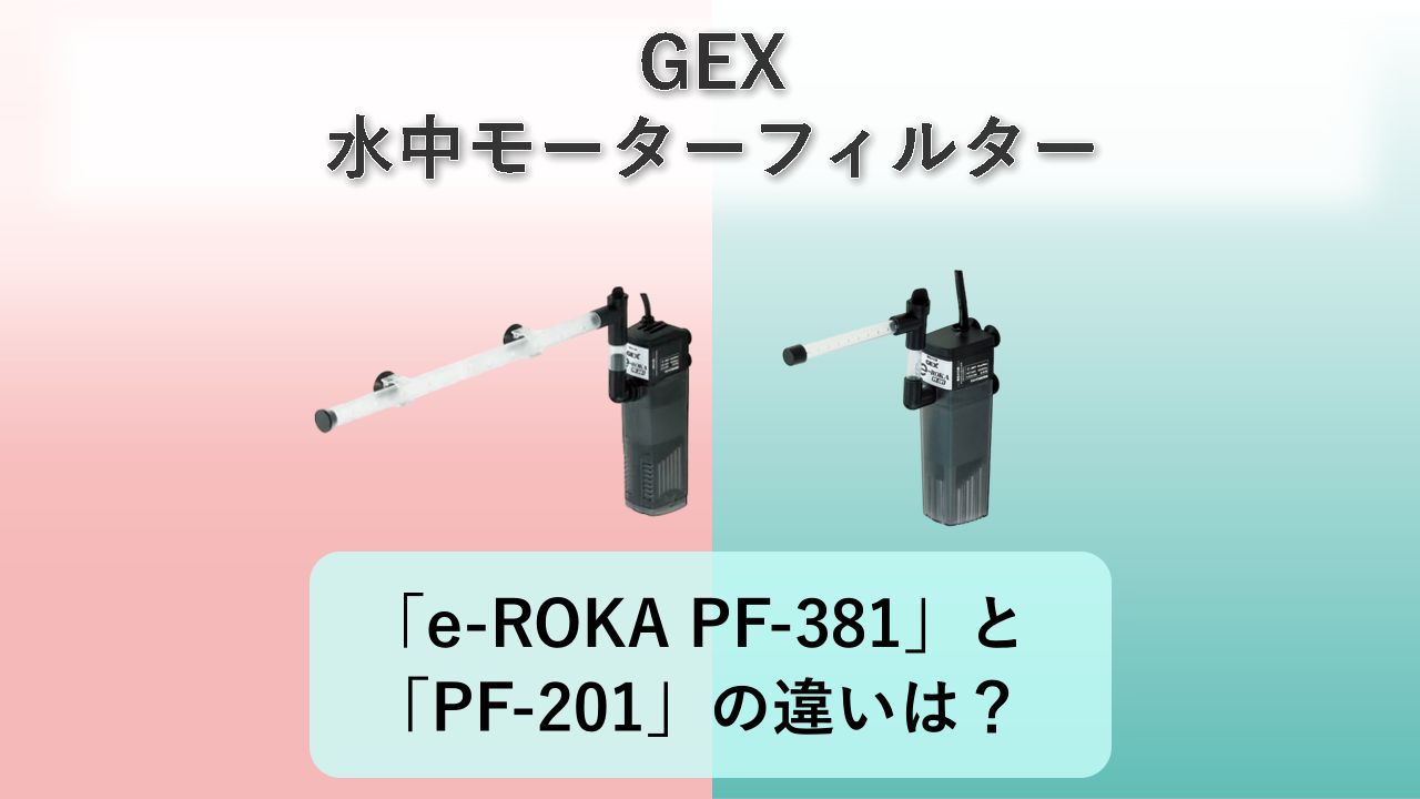「e-ROKA PF-381」と「PF-201」の違いは?【GEX 水中モーターフィルター】