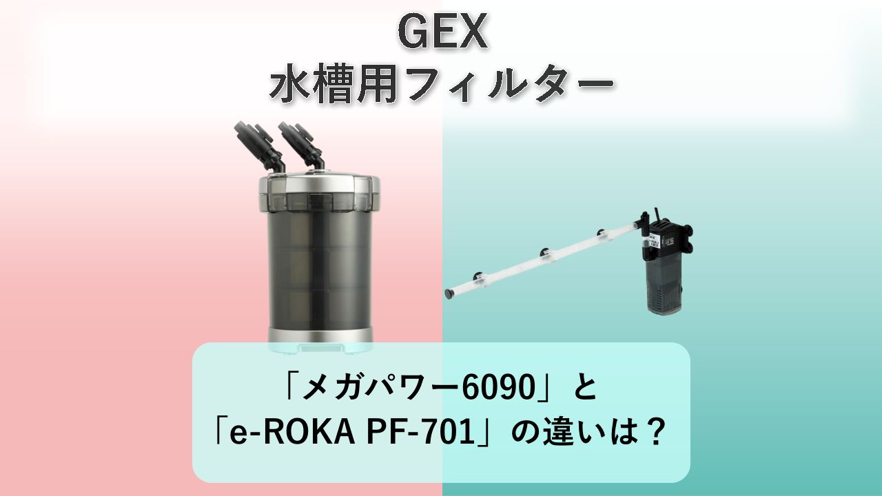 「メガパワー6090」と「e-ROKA PF-701」の違いは？【GEX 水槽用フィルター】