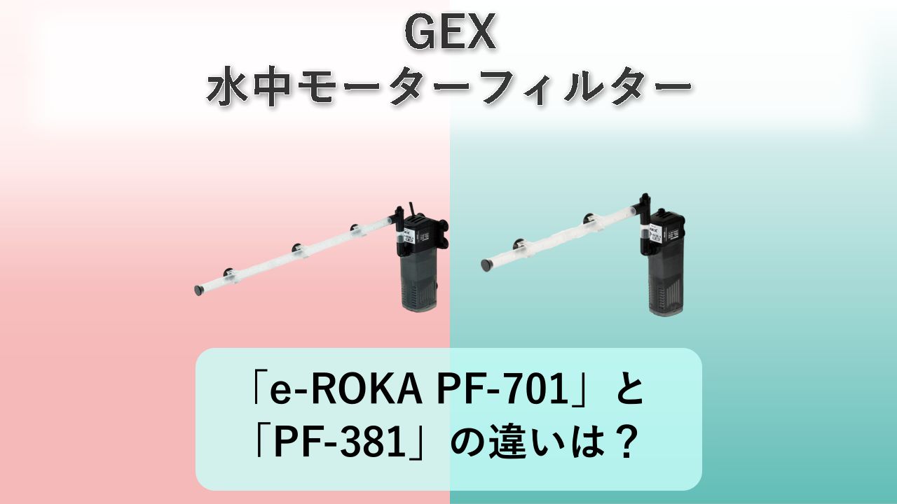 「e-ROKA PF-701」と「PF-381」の違いは？【GEX 水中モーターフィルター】
