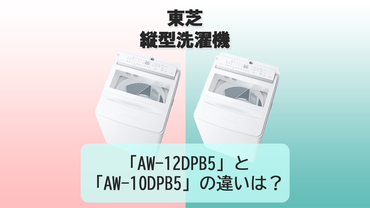 「AW-12DPB5」と「AW-10DPB5」の違いは？【東芝 洗濯機】