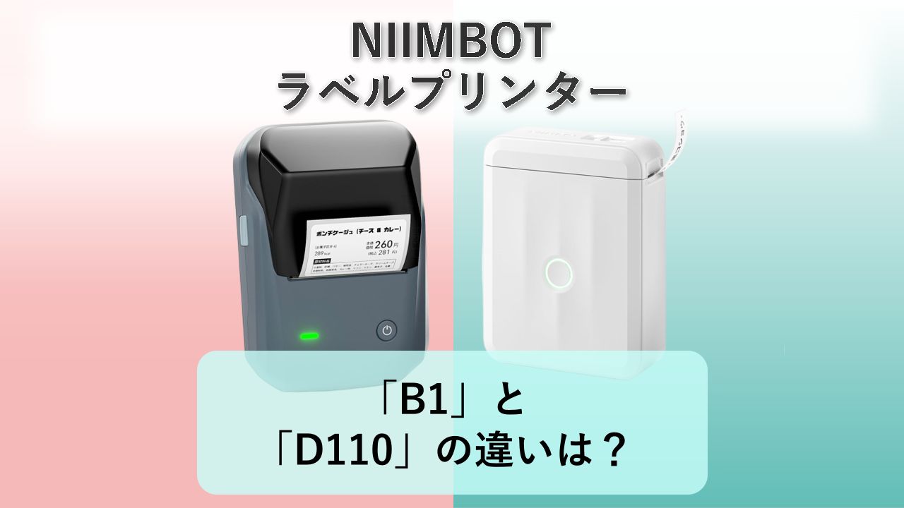 「B1」と「D110」の違いは？【NIIMBOT ラベルプリンター】