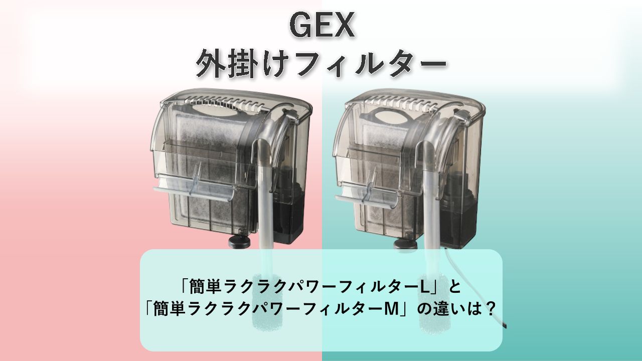 「簡単ラクラクパワーフィルターL」と「簡単ラクラクパワーフィルターM」の違いは？【GEX 外掛けフィルター】