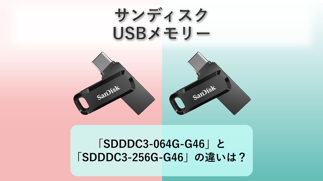 「SDDDC3-064G-G46」と「SDDDC3-256G-G46」の違いは？【サンディスク USBメモリー】